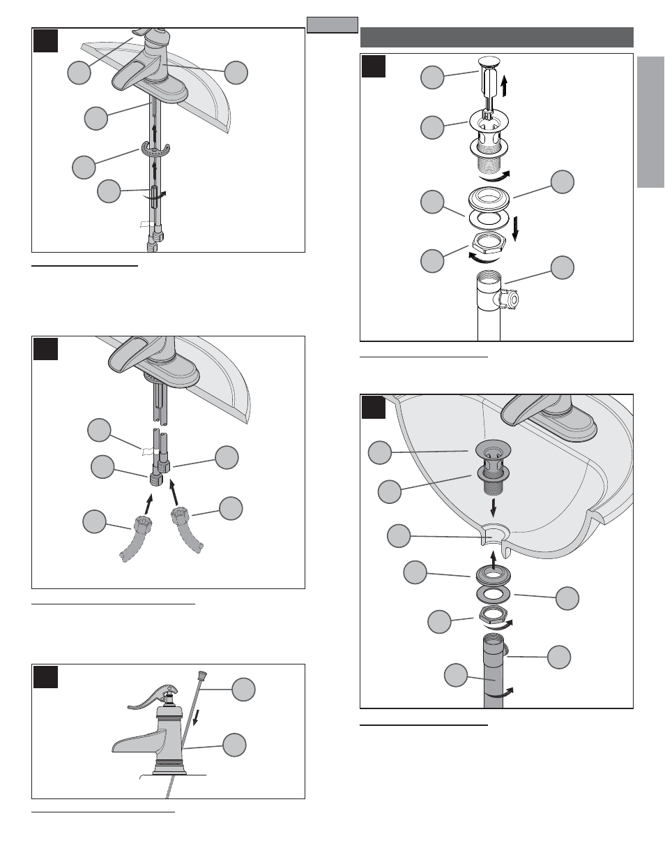 En g l is h english, Drain body installation | Pfister GT42-YP0Y User Manual | Page 3 / 14