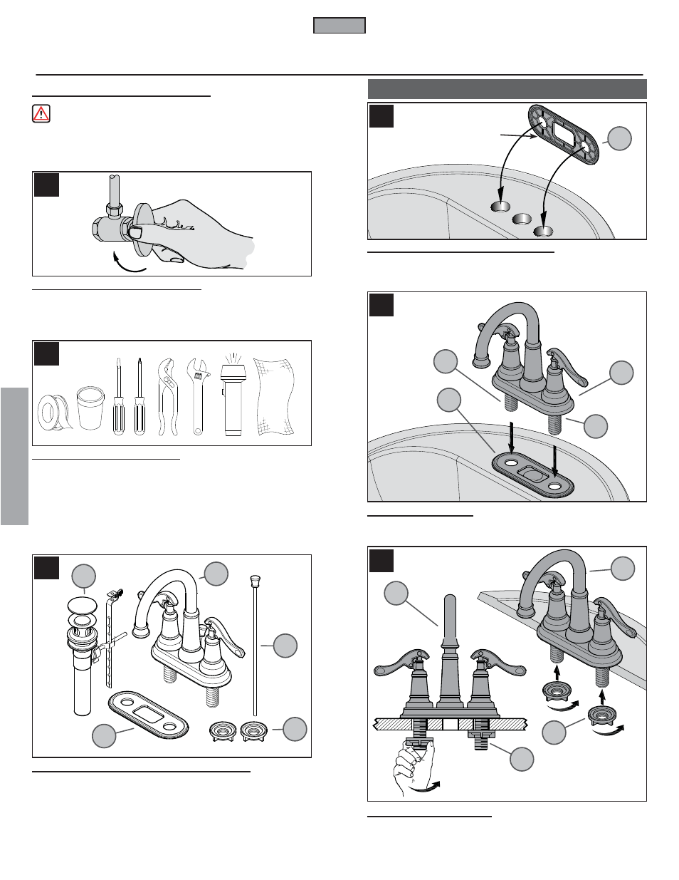 Fr a n fran çç a is ais, Installation de robinet | Pfister GT43-YP0Y User Manual | Page 10 / 14