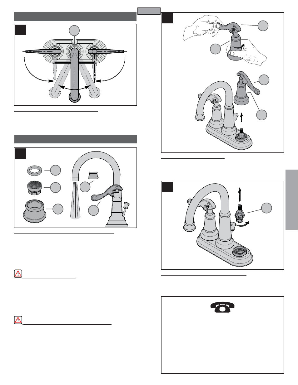 Fr a n fran çç a is ais, Entretien et soins fonctionnement des robinets | Pfister GT43-YP0Y User Manual | Page 13 / 14