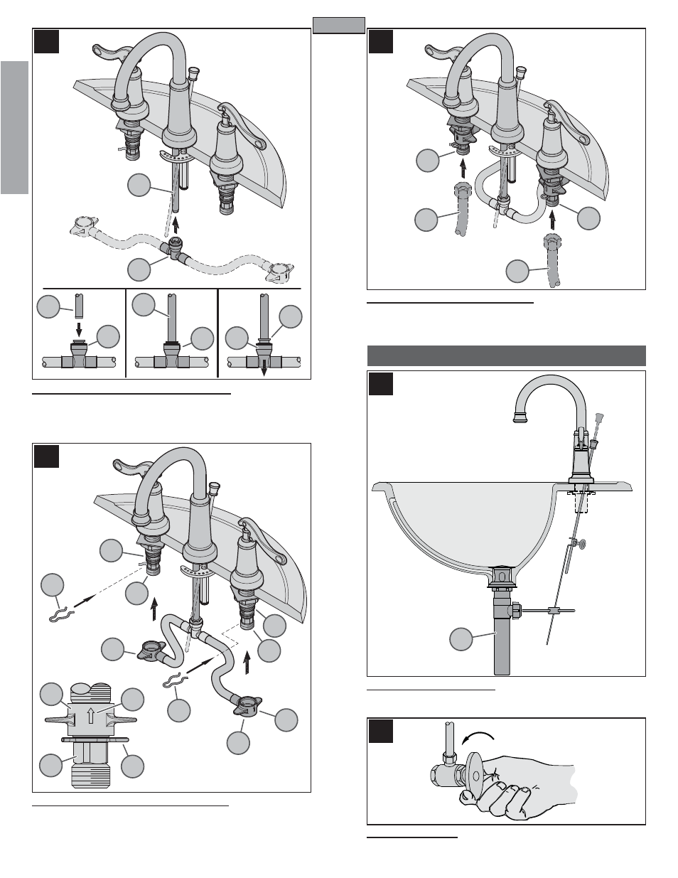 En g l is h english, Drain body installation | Pfister GT49-YP0Y User Manual | Page 4 / 14