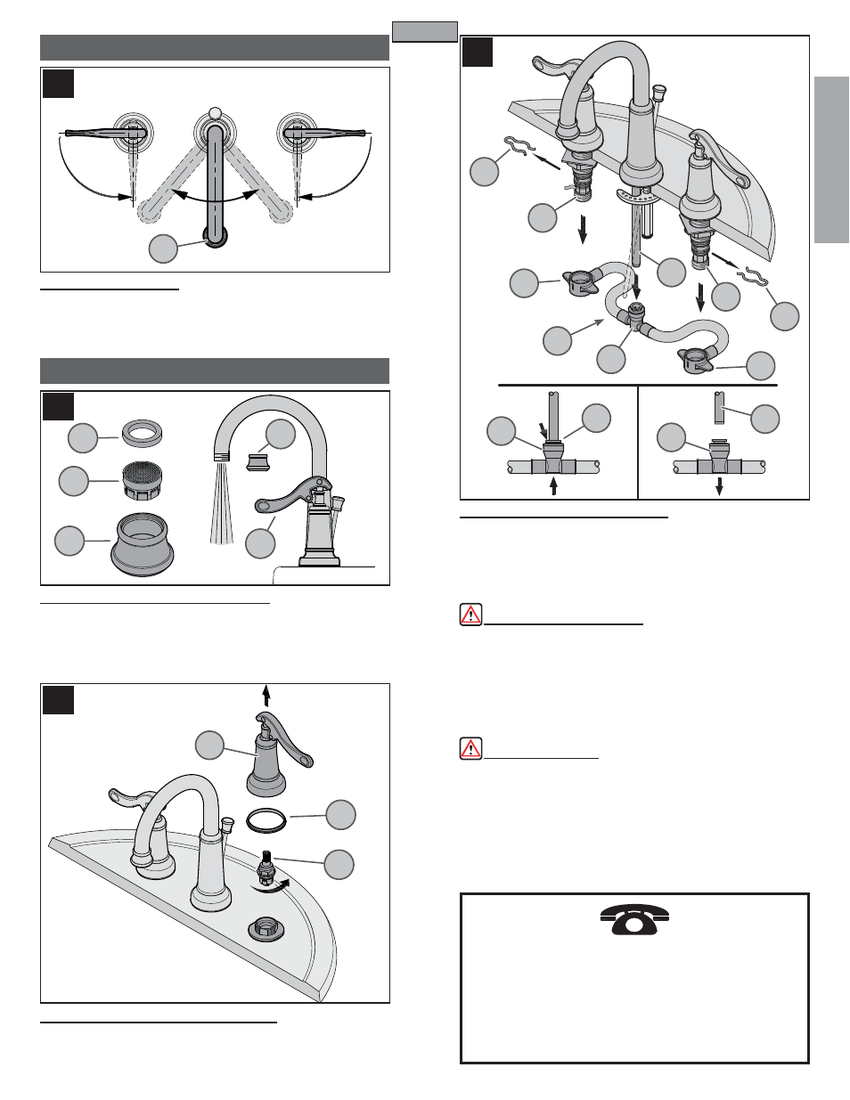 En g l is h english, Faucet functions maintenance & care | Pfister GT49-YP0Y User Manual | Page 5 / 14