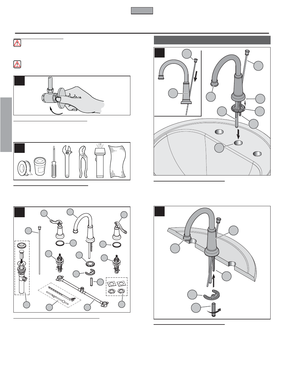 Es p a esp a ññ o l ol, Instalación del grifo | Pfister GT49-YP0Y User Manual | Page 6 / 14