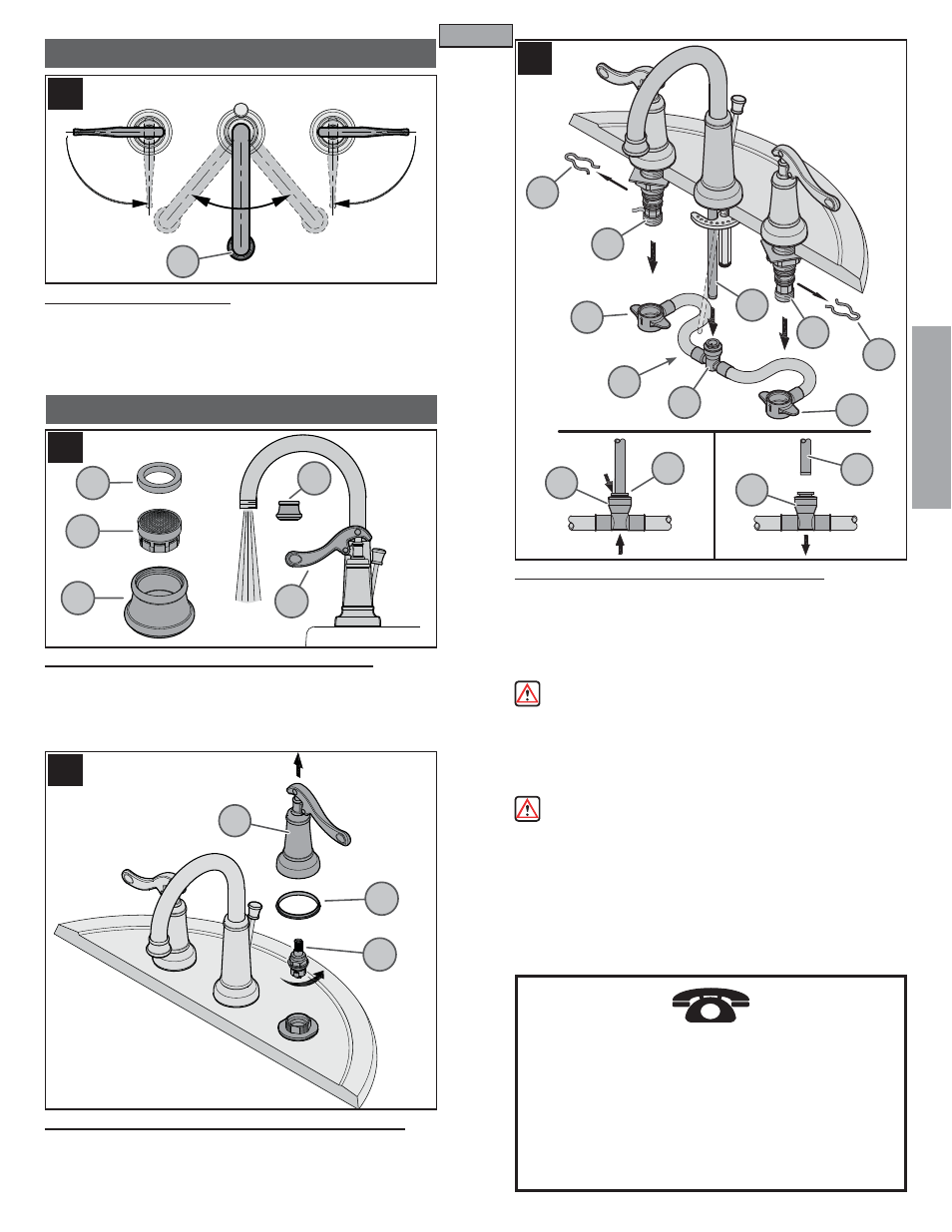 Es p a esp a ññ o l ol, Funciones del grifo mantenimiento y cuidado | Pfister GT49-YP0Y User Manual | Page 9 / 14