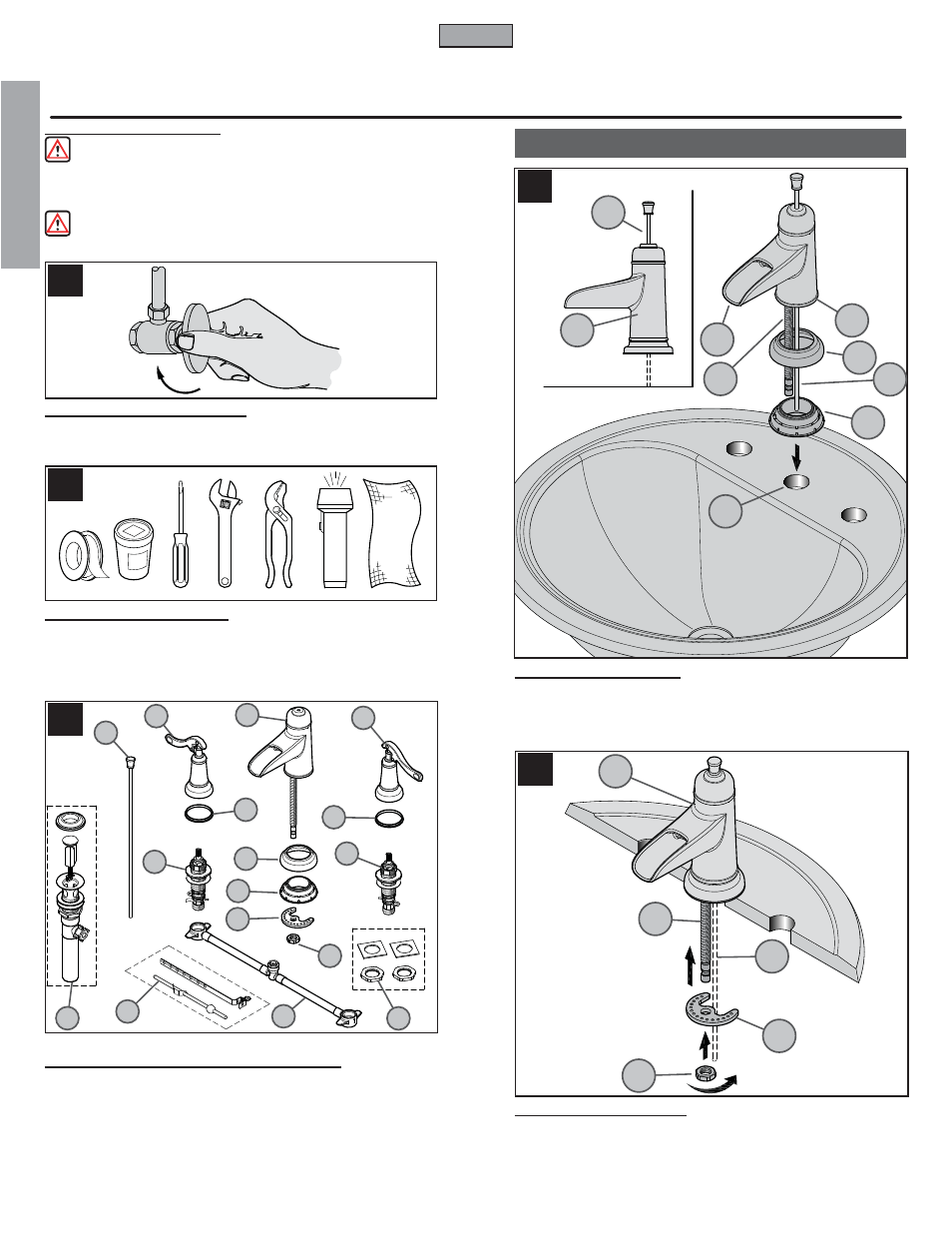 En g l is h english, Faucet functions | Pfister GT49-YP1Y User Manual | Page 2 / 14