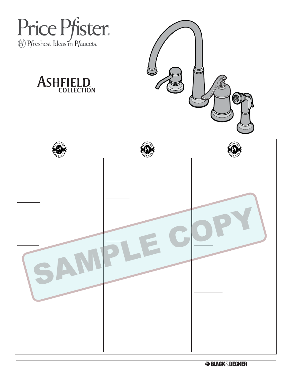 Pfister GT26-4YPY User Manual | 17 pages