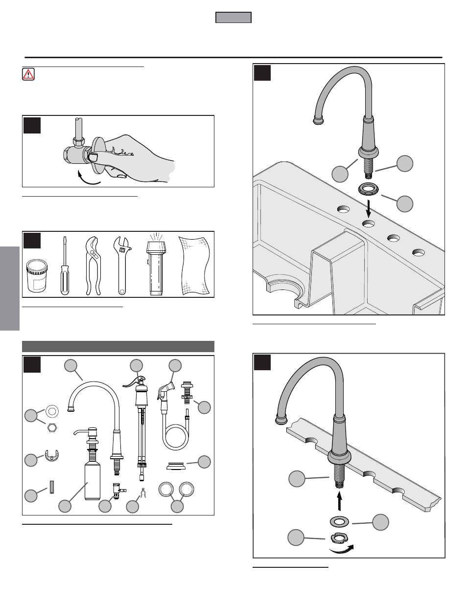 Fr a n fran çç a is ais, Installation | Pfister GT26-4YPY User Manual | Page 12 / 17