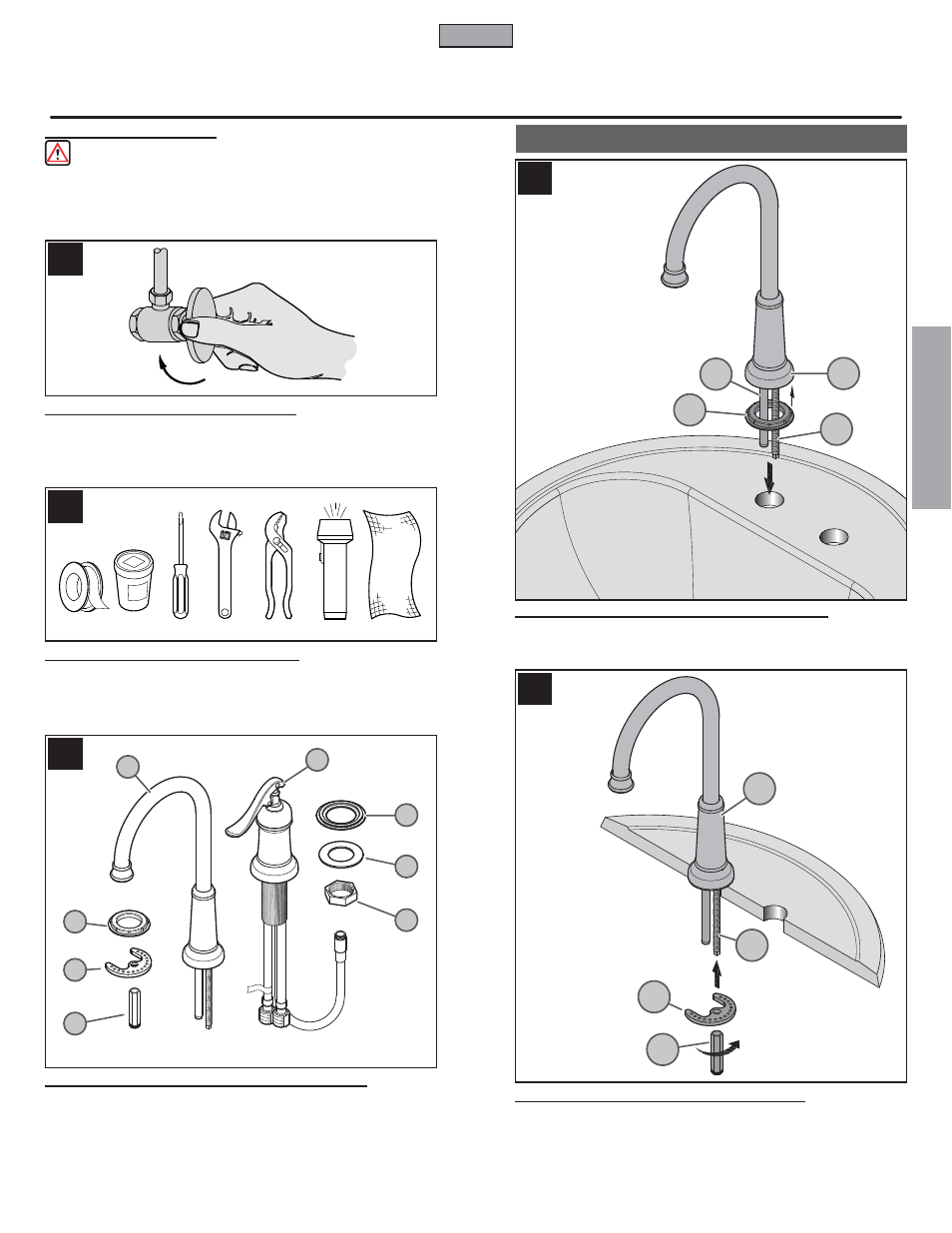 Es p a esp a ññ o l ol, Instalación del grifo | Pfister GT72-YP2Y User Manual | Page 5 / 12