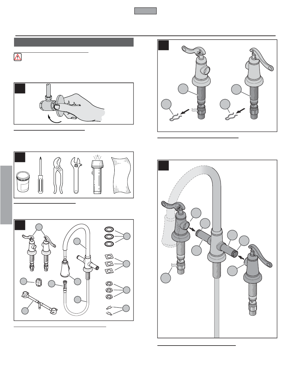 Fr a n fran çç a is ais, Étapes préliminaires | Pfister GT531-YPY User Manual | Page 12 / 18