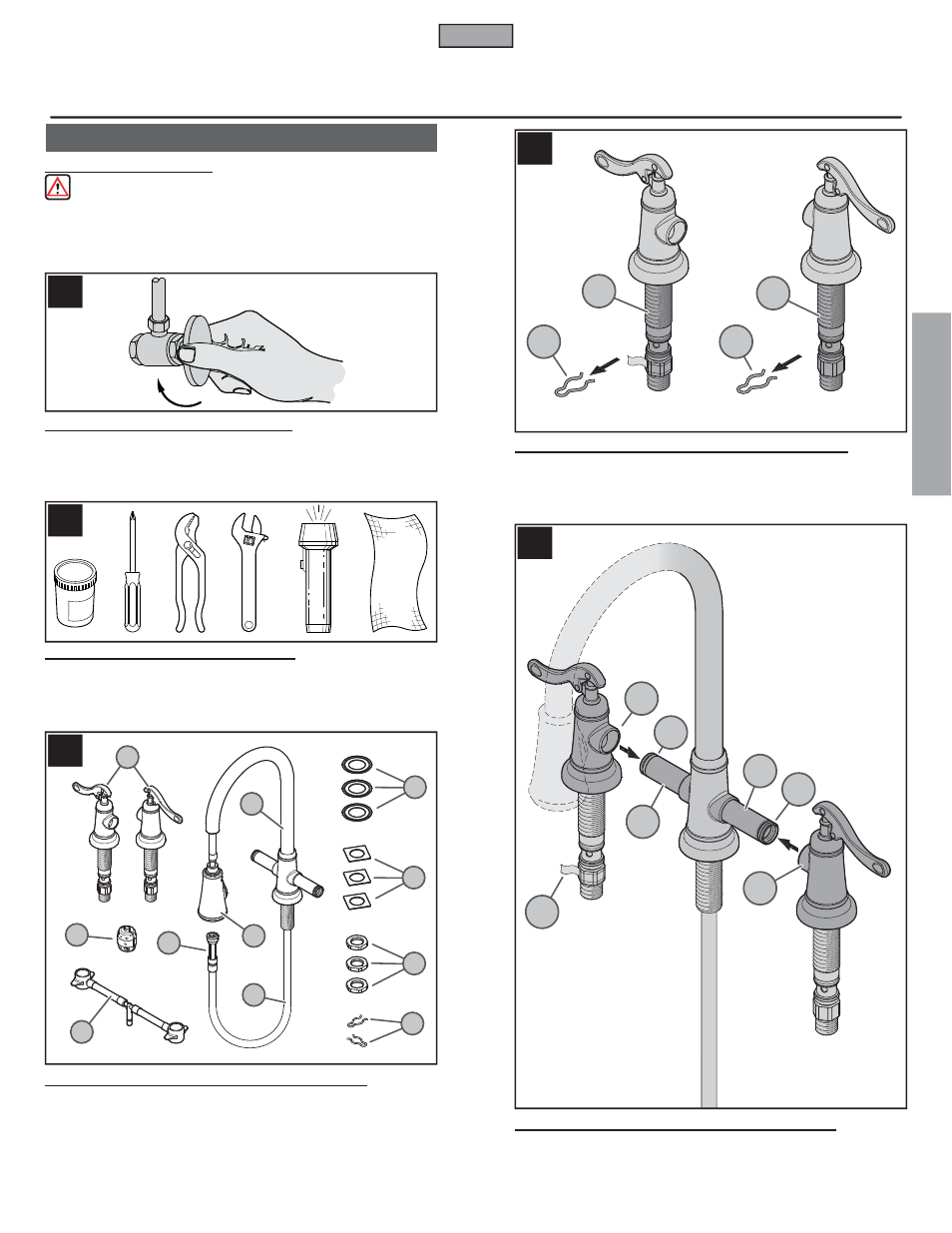 Es p a esp a ññ o l ol, Pasos preliminares | Pfister GT531-YPY User Manual | Page 7 / 18