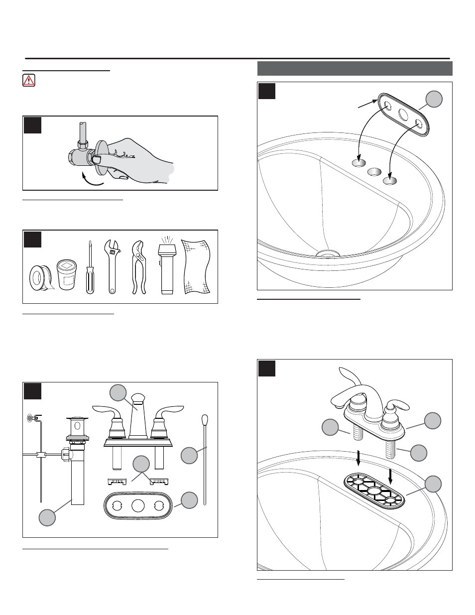Faucet installation | Pfister GT48-CB0Y User Manual | Page 2 / 12