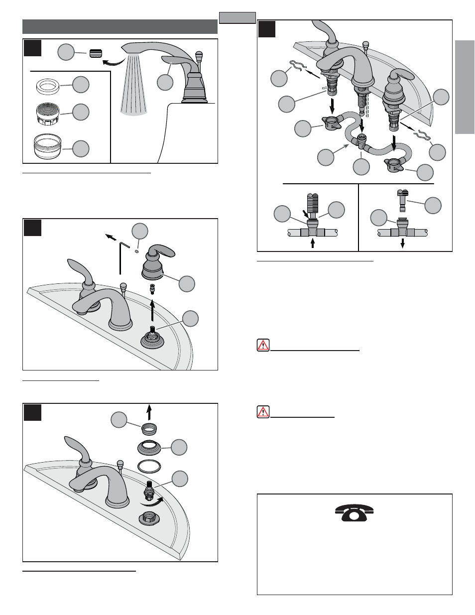 En g l is h english, Maintenance & care | Pfister GT49-CB0Y User Manual | Page 5 / 14