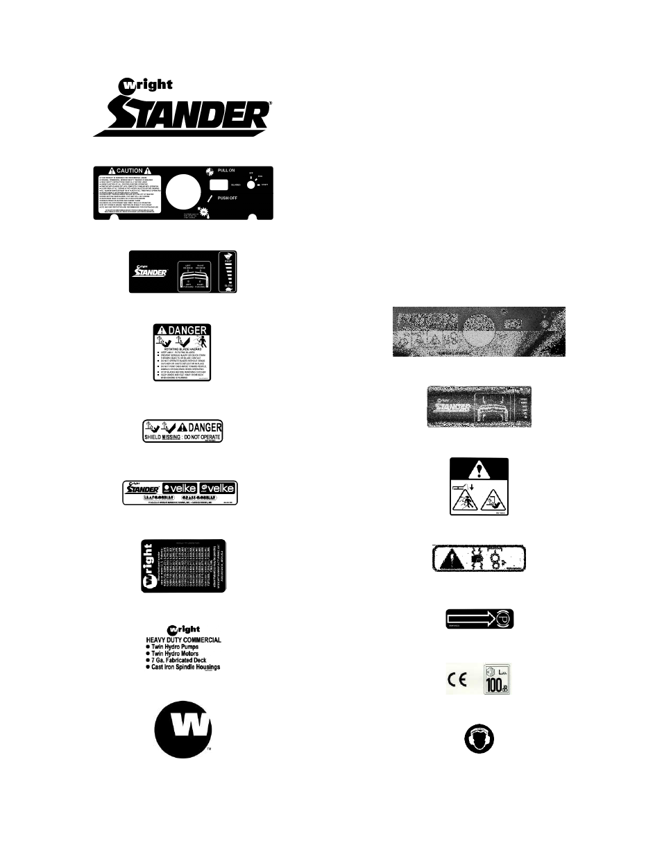8 decals | Wright Serial 54956 and higher User Manual | Page 32 / 44