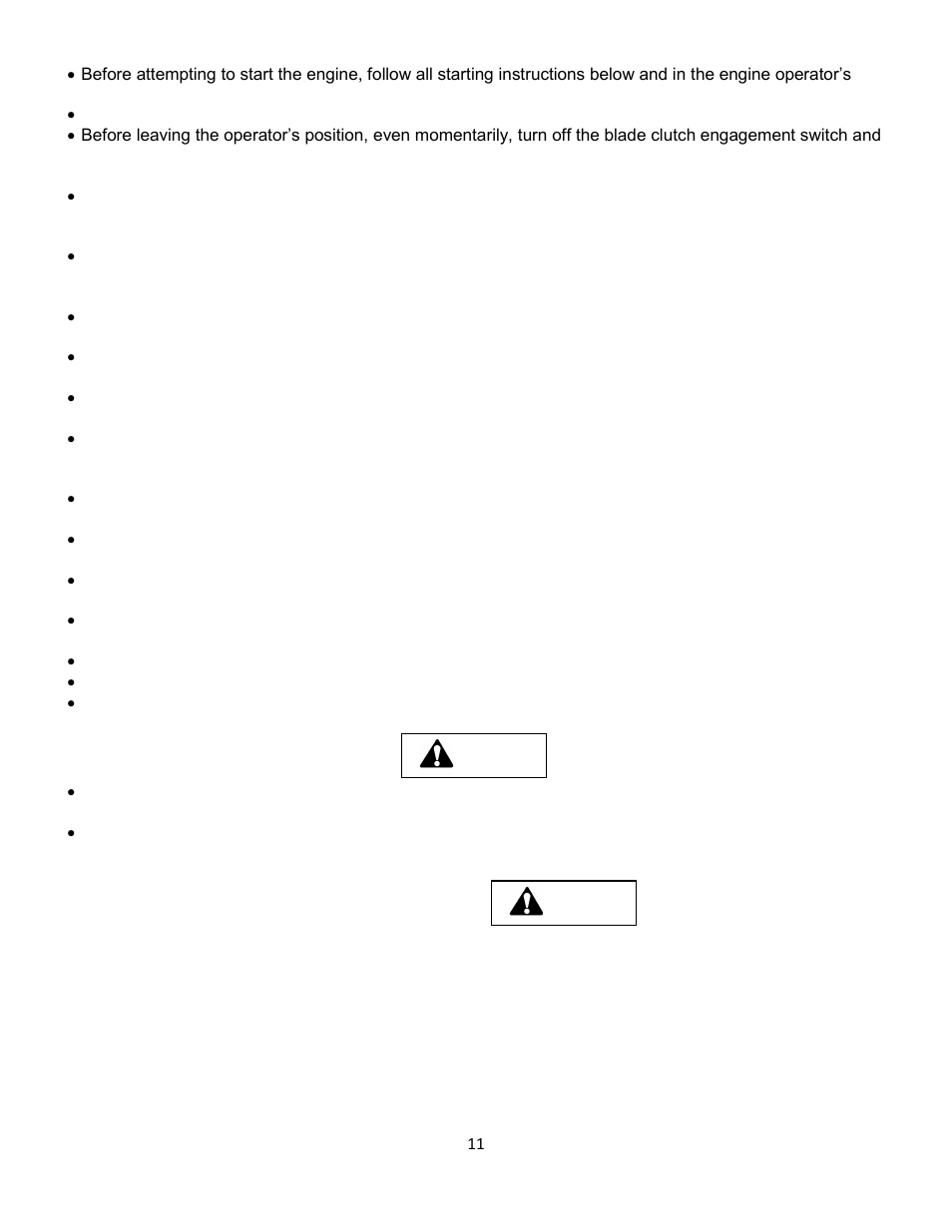 13 safety for maintenance, 14 operation in forward direction | Wright Serial # 69788 and Higher User Manual | Page 11 / 40