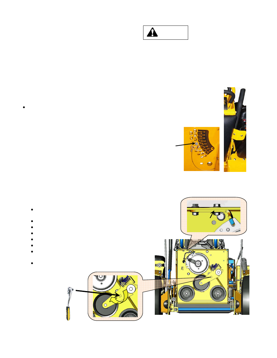 6 service and adjustments, 1 tire maintenance and pressure, 2 height-of-cut | 3 belt tension adjustment, 1 replacing the drive belt | Wright Serial # 63495 and higher User Manual | Page 25 / 40