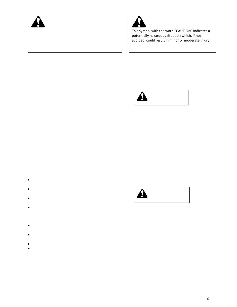 Safety instruction manual, Warning, Caution | Wright Serial 46090 and higher User Manual | Page 6 / 20