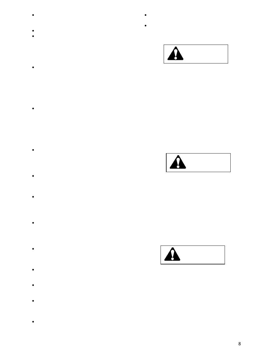 Warning | Wright Serial 46090 and higher User Manual | Page 8 / 20