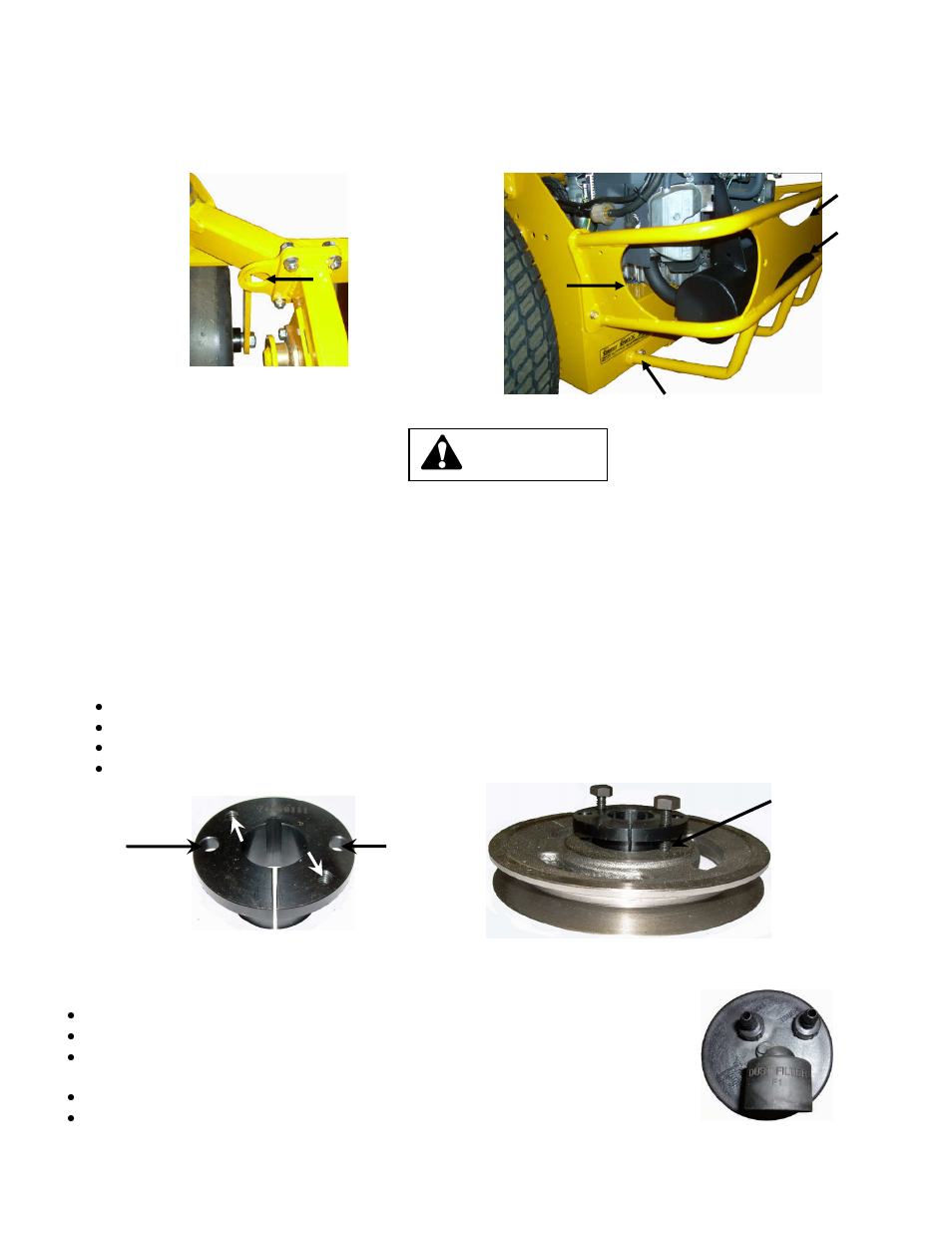 11 transporting, 12 loading and unloading, 13 spindle and drive pulley split hub r&r | 14 fuel evaporation system, Warning | Wright Serial #55142 and higher User Manual | Page 30 / 44