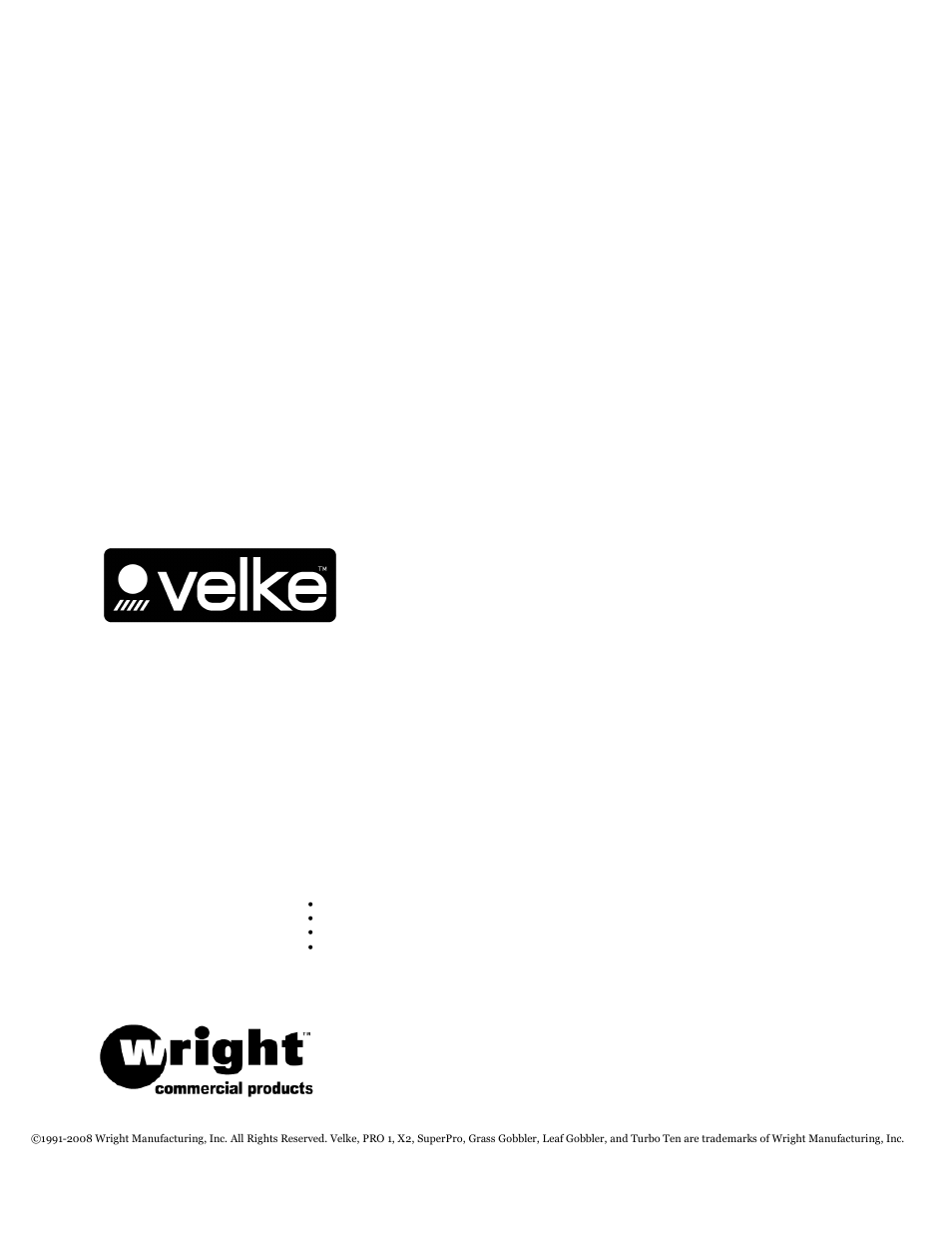 Wright Velke Pro 1 User Manual | 6 pages