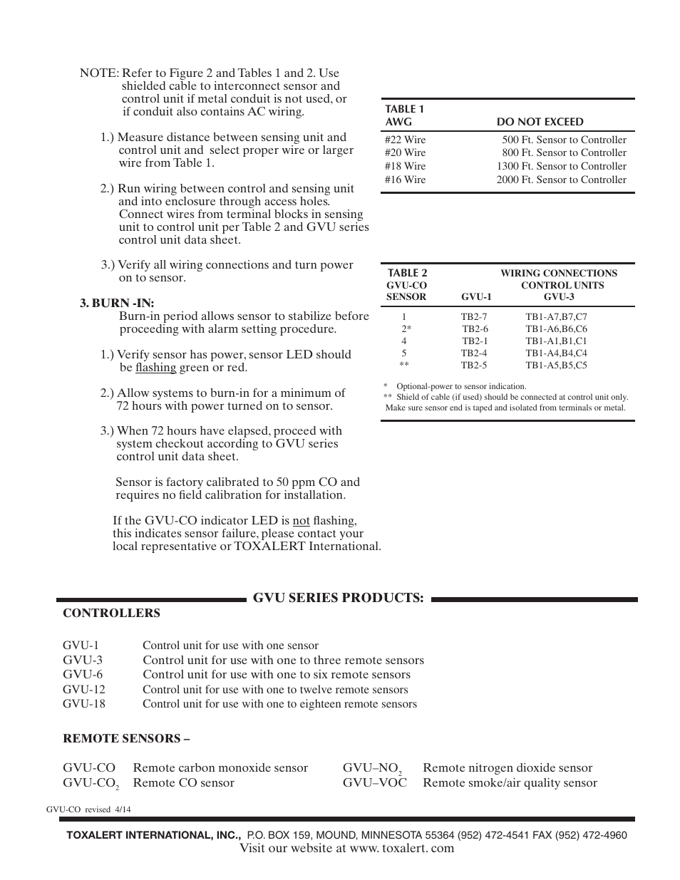 Toxalert GVU-2R User Manual | Page 3 / 4