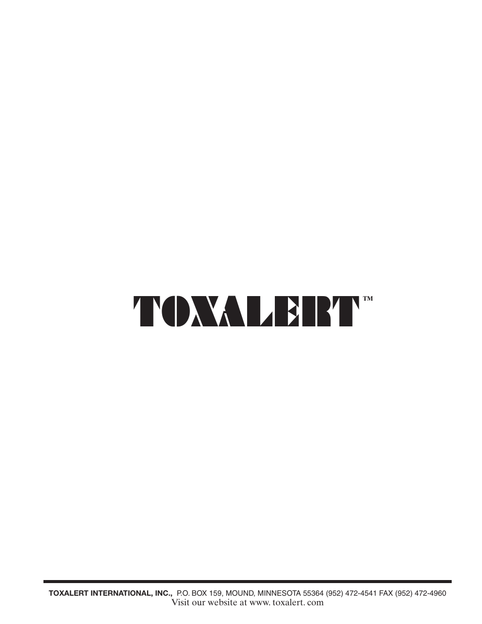 Toxalert | Toxalert GVU-2R User Manual | Page 4 / 4