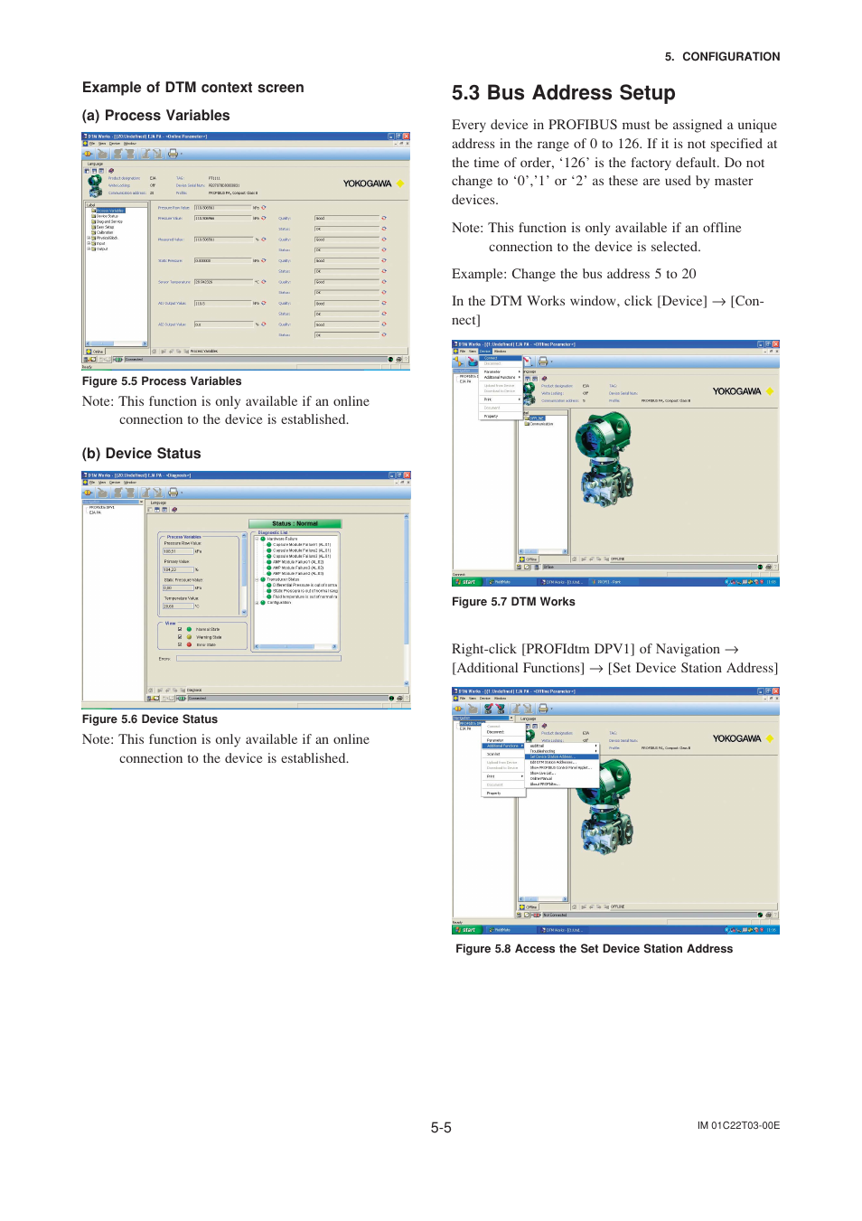 3 bus address setup, Bus address setup -5 | Yokogawa EJA115 User Manual | Page 27 / 47