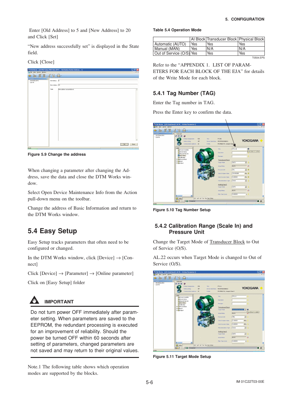 4 easy setup, 1 tag number (tag), 2 calibration range (scale in) and pressure unit | Easy setup -6, Tag number (tag) -6, Calibration range (scale in) and pressure unit -6 | Yokogawa EJA115 User Manual | Page 28 / 47