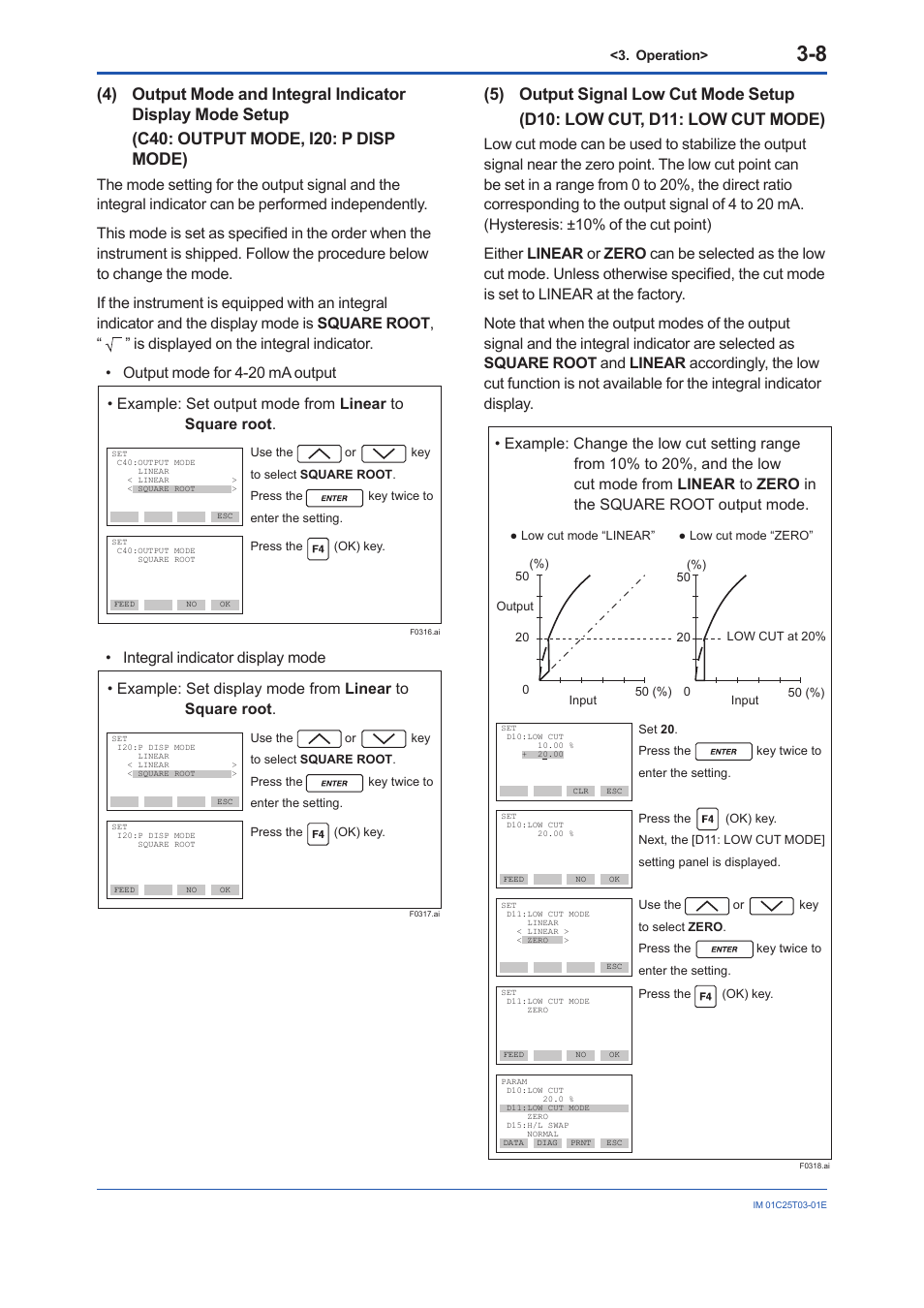 5) output signal low cut mode setup | Yokogawa EJX115A User Manual | Page 16 / 41