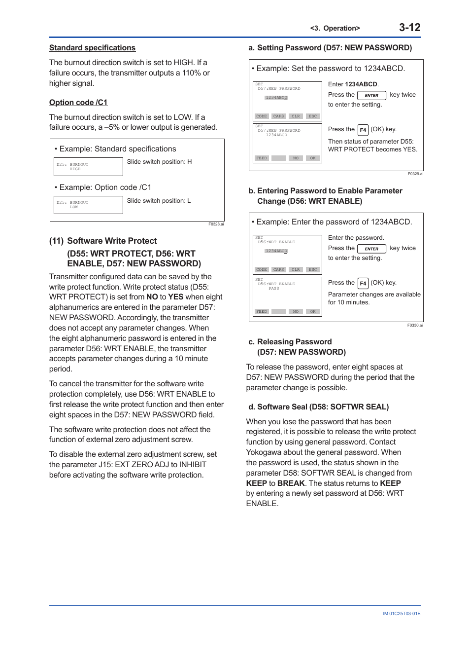 11) software write protect, 11) software write protect -12 | Yokogawa EJX115A User Manual | Page 20 / 41