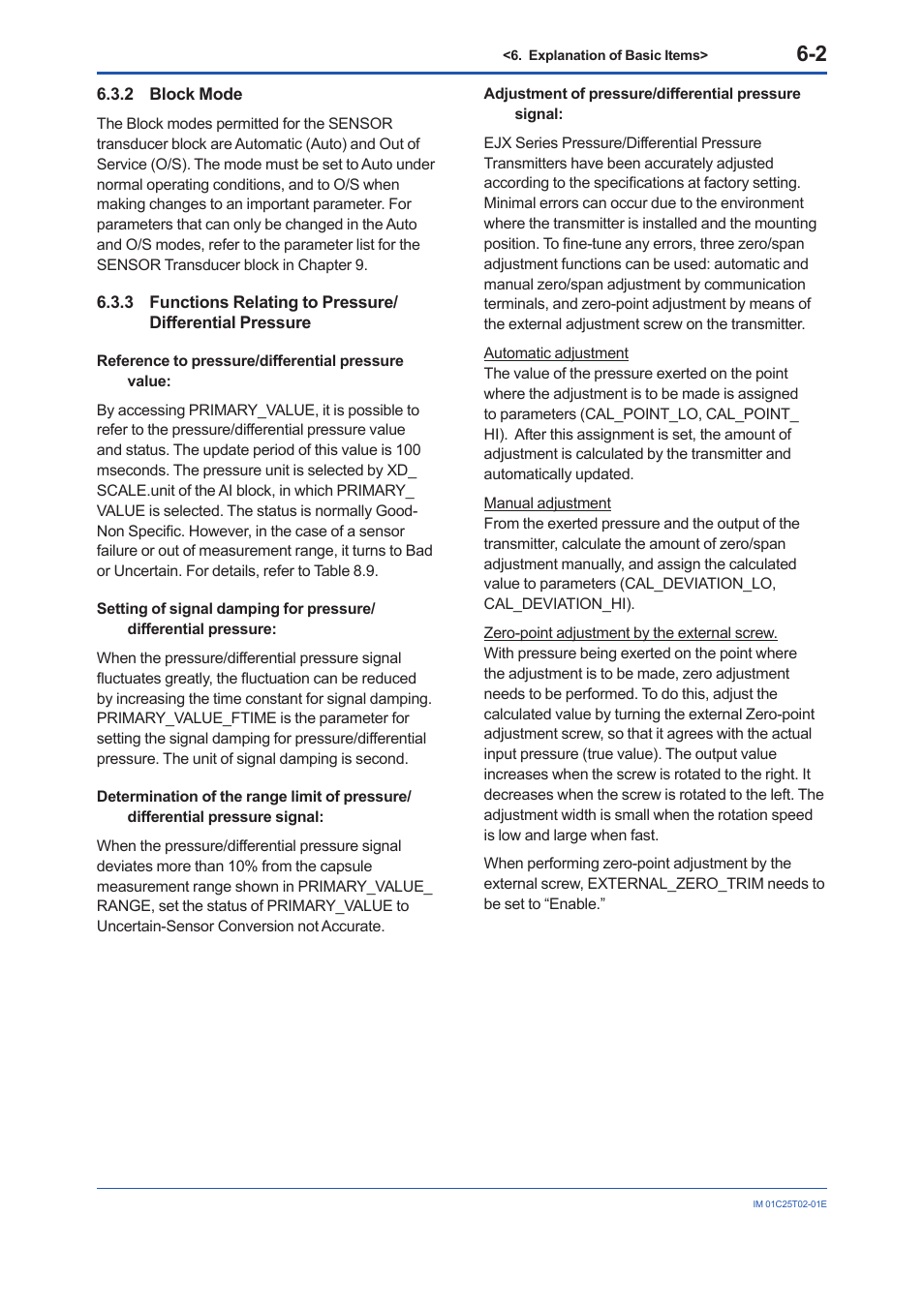 2 block mode, Block mode -2 | Yokogawa EJX930A User Manual | Page 43 / 170