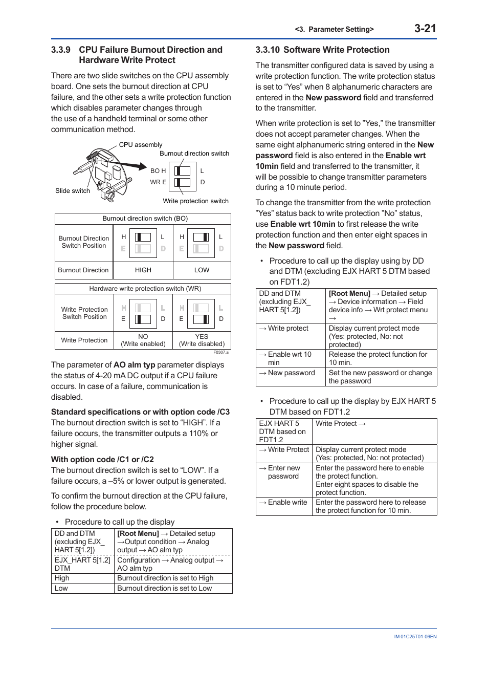 10 software write protection, Software write protection -21 | Yokogawa EJX115A User Manual | Page 34 / 96