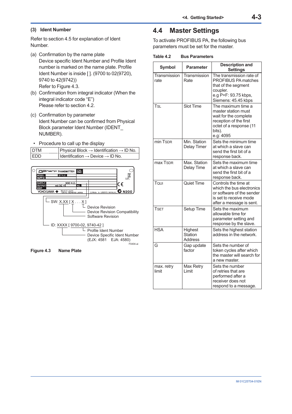 4 master settings, Master settings -3 | Yokogawa EJX115A User Manual | Page 19 / 89