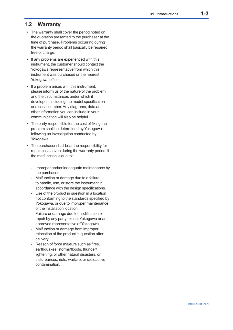 2 warranty, Warranty -3 | Yokogawa EJX115A User Manual | Page 7 / 89