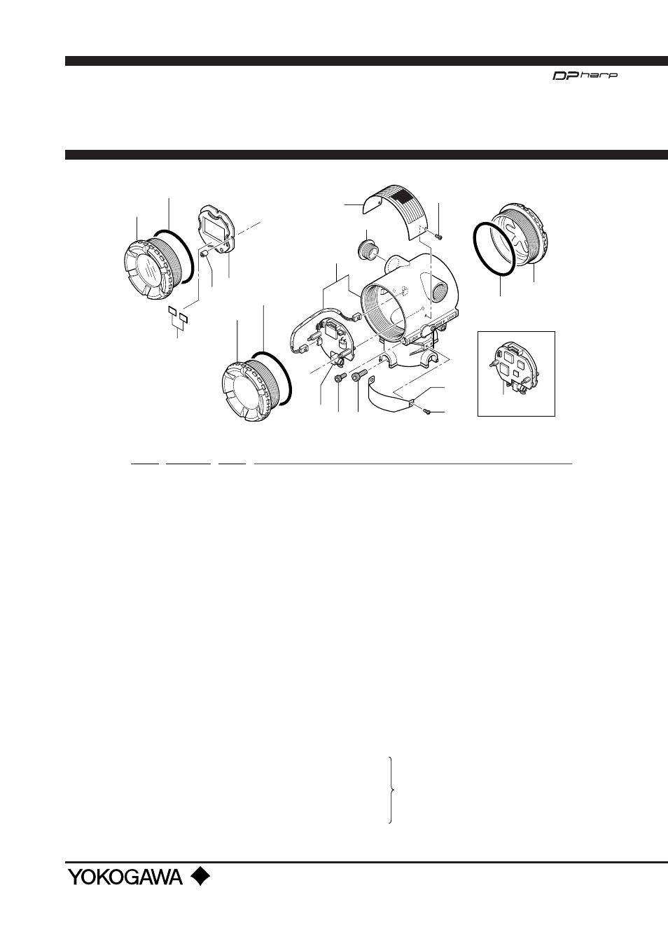 Customer maintenance parts list, Dpharp eja series transmitter section, Yokogawa electric corporation | Yokogawa EJA110A User Manual | Page 75 / 83
