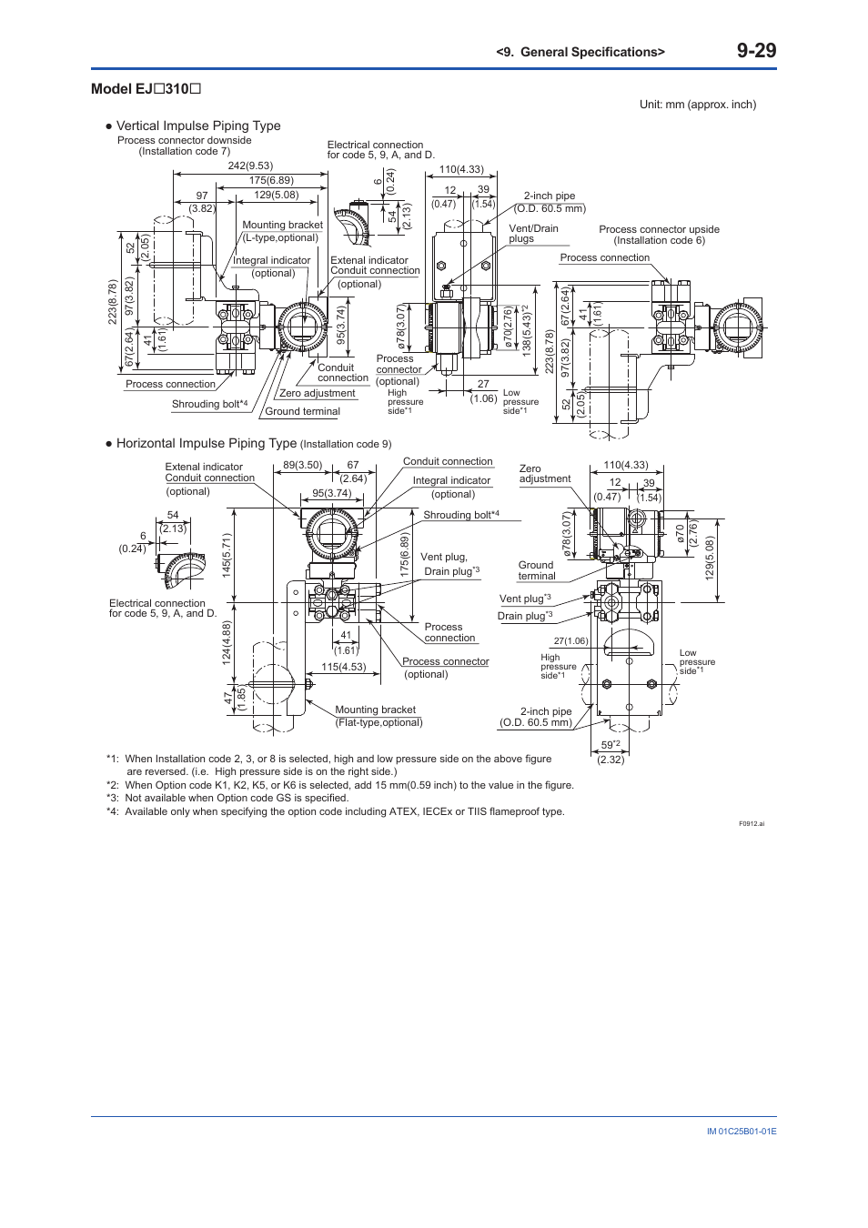 Model ej  310 | Yokogawa EJA110E User Manual | Page 77 / 85