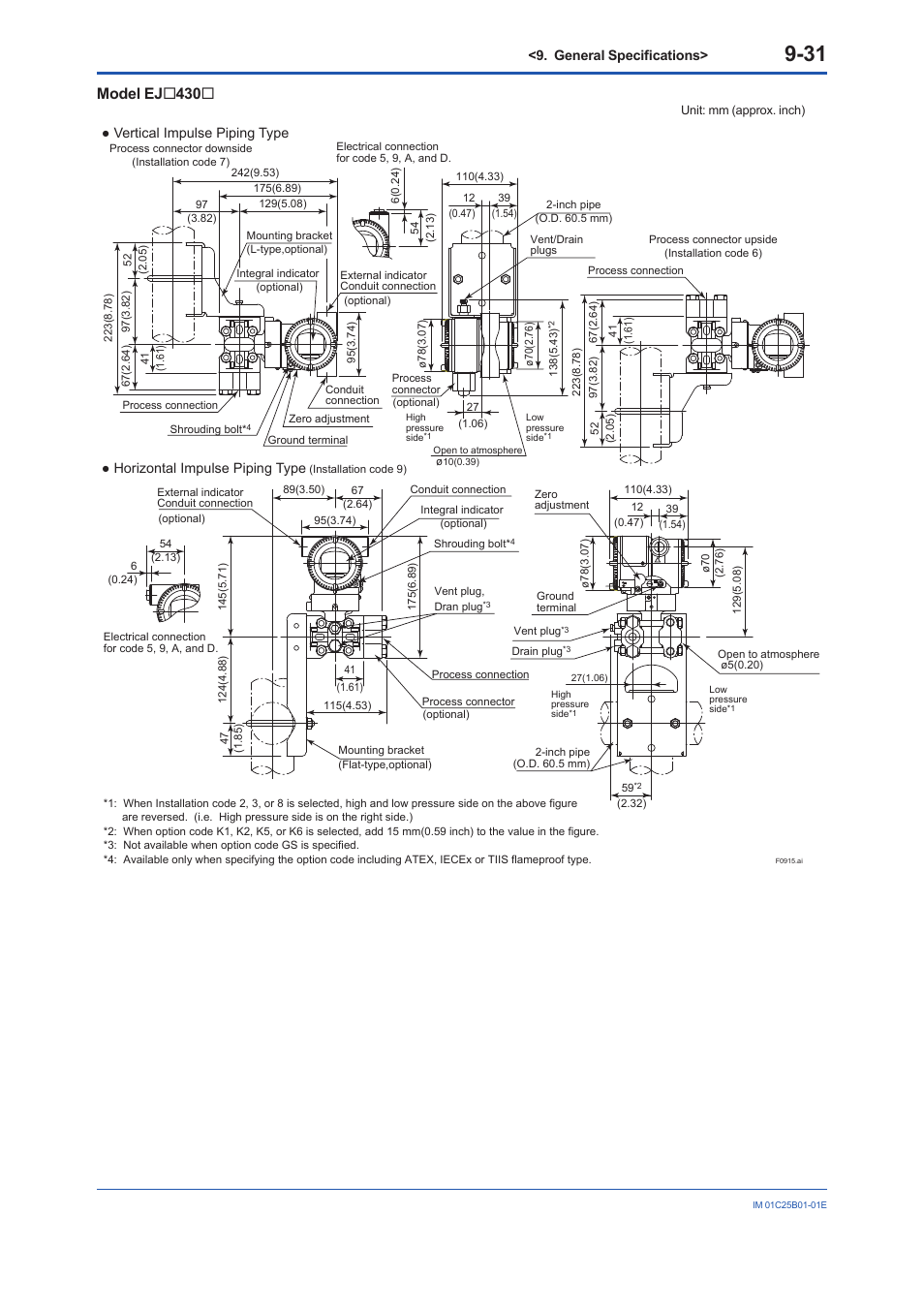 Model ej  430 | Yokogawa EJX110A User Manual | Page 79 / 85