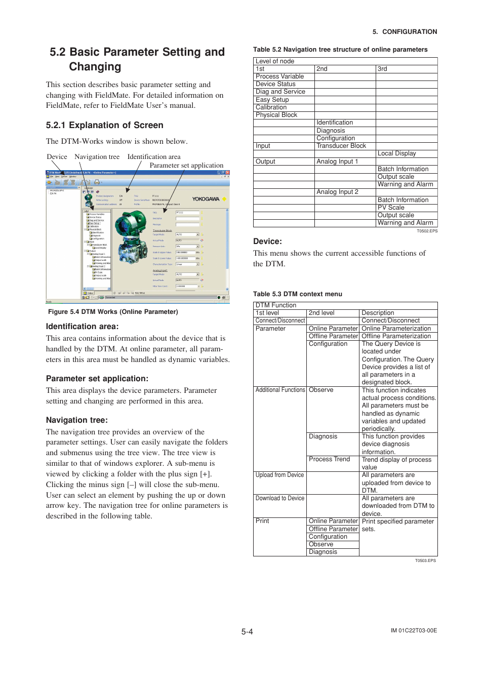 2 basic parameter setting and changing, 1 explanation of screen, Basic parameter setting and changing -4 | Explanation of screen -4 | Yokogawa EJA115 User Manual | Page 26 / 47