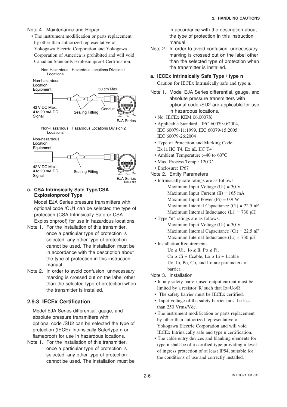 3 iecex certification, Iecex certification -6 | Yokogawa EJA310A User Manual | Page 14 / 78