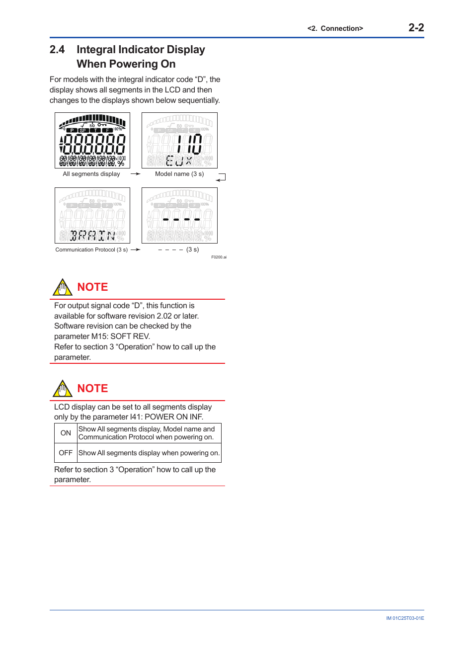 4 integral indicator display when powering on, Integral indicator display when powering on -2 | Yokogawa EJA440E User Manual | Page 8 / 41