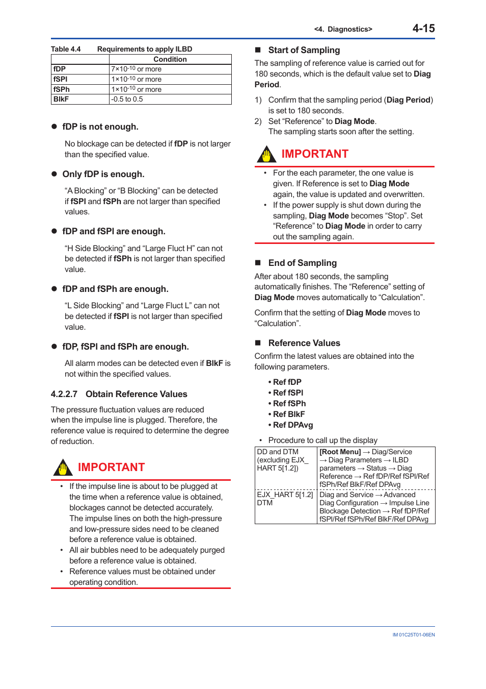 7 obtain reference values, 7 obtain reference values -15, Important | Yokogawa EJA440E User Manual | Page 62 / 96