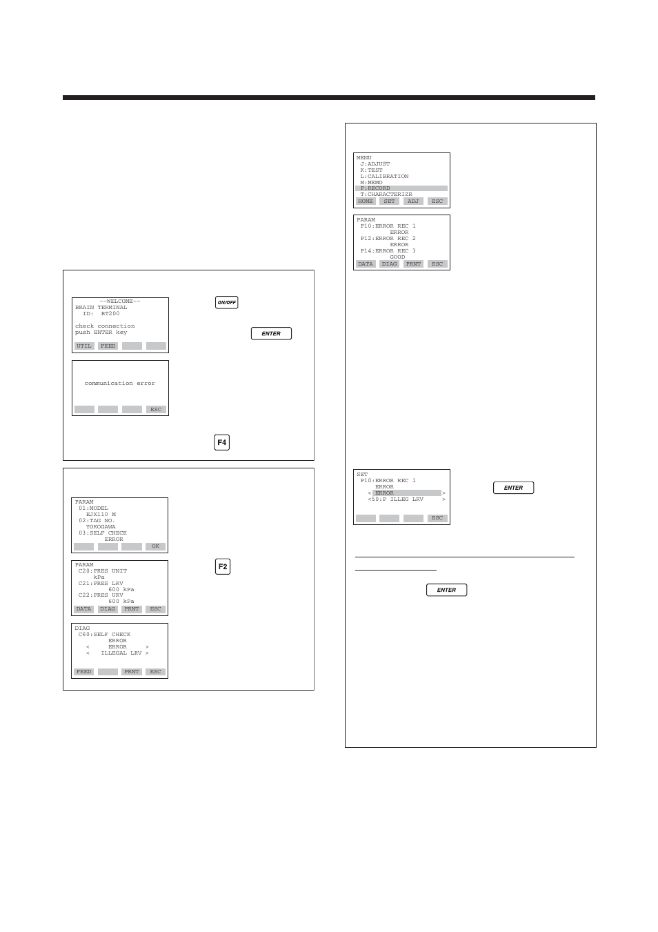 Self-diagnostics, 1 checking for problems, 1 identifying problems with bt200 | Self-diagnostics -1, Checking for problems -1, Identifying problems with bt200 -1, Example 2: setting entry errors, Example 3: checking the history of the errors | Yokogawa EJX440A User Manual | Page 30 / 40