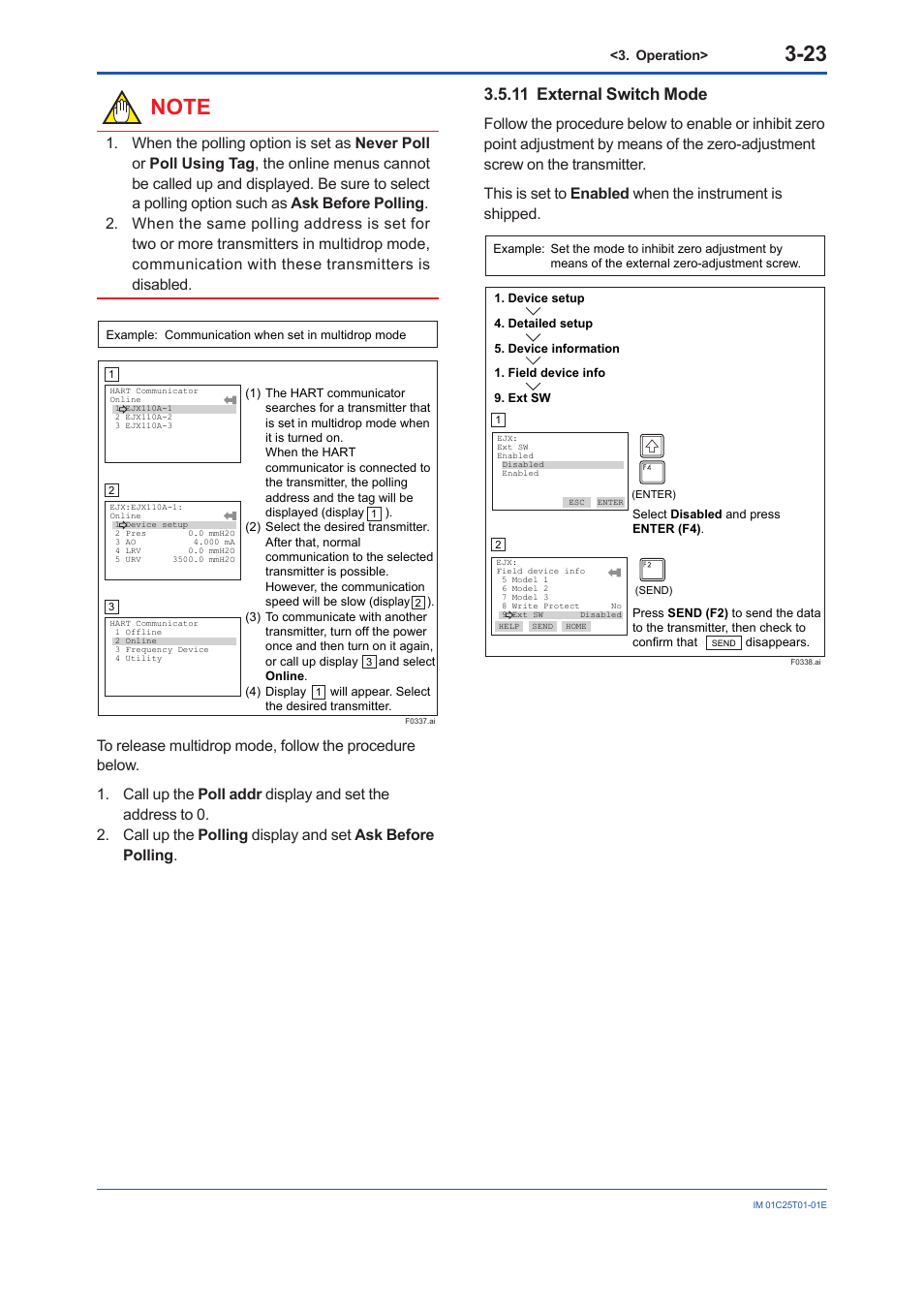 11 external switch mode, External switch mode -23 | Yokogawa EJX440A User Manual | Page 33 / 76