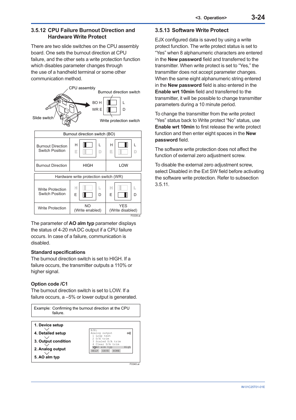 13 software write protect, Software write protect -24 | Yokogawa EJX440A User Manual | Page 34 / 76