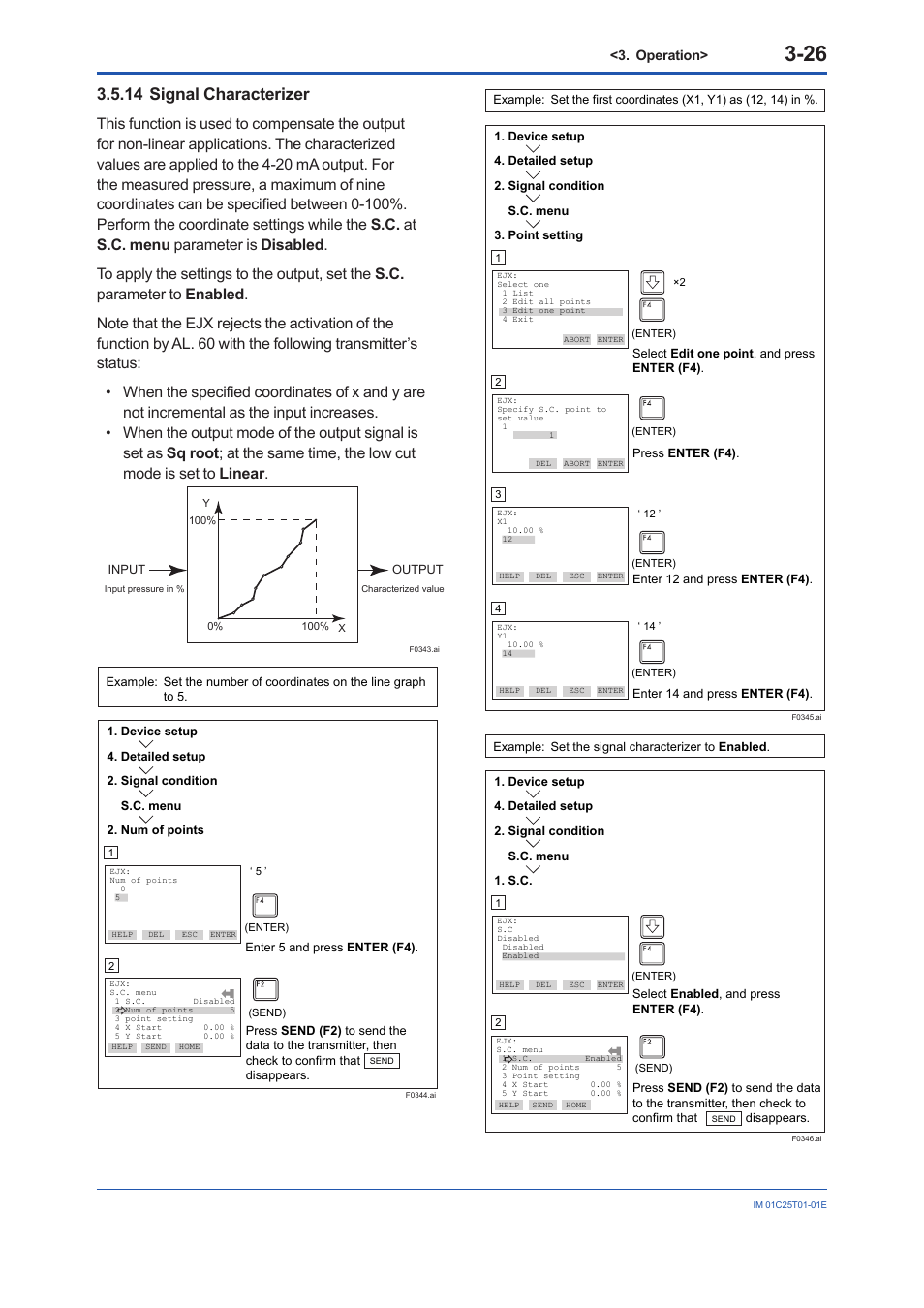 14 signal characterizer, Signal characterizer -26 | Yokogawa EJX440A User Manual | Page 36 / 76