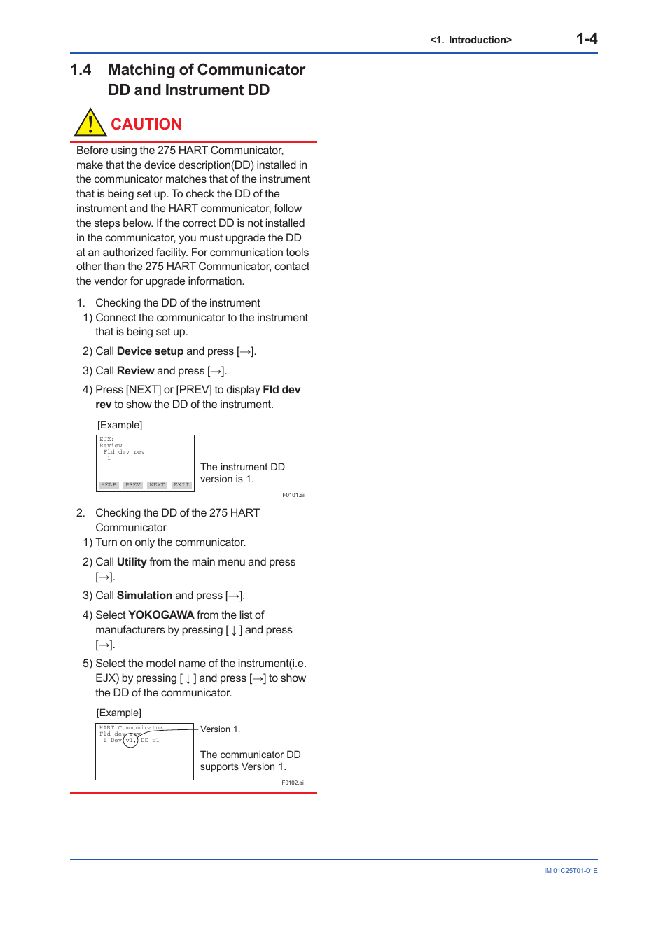 4 matching of communicator dd and instrument dd, Matching of communicator dd and instrument dd -4 | Yokogawa EJX440A User Manual | Page 9 / 76