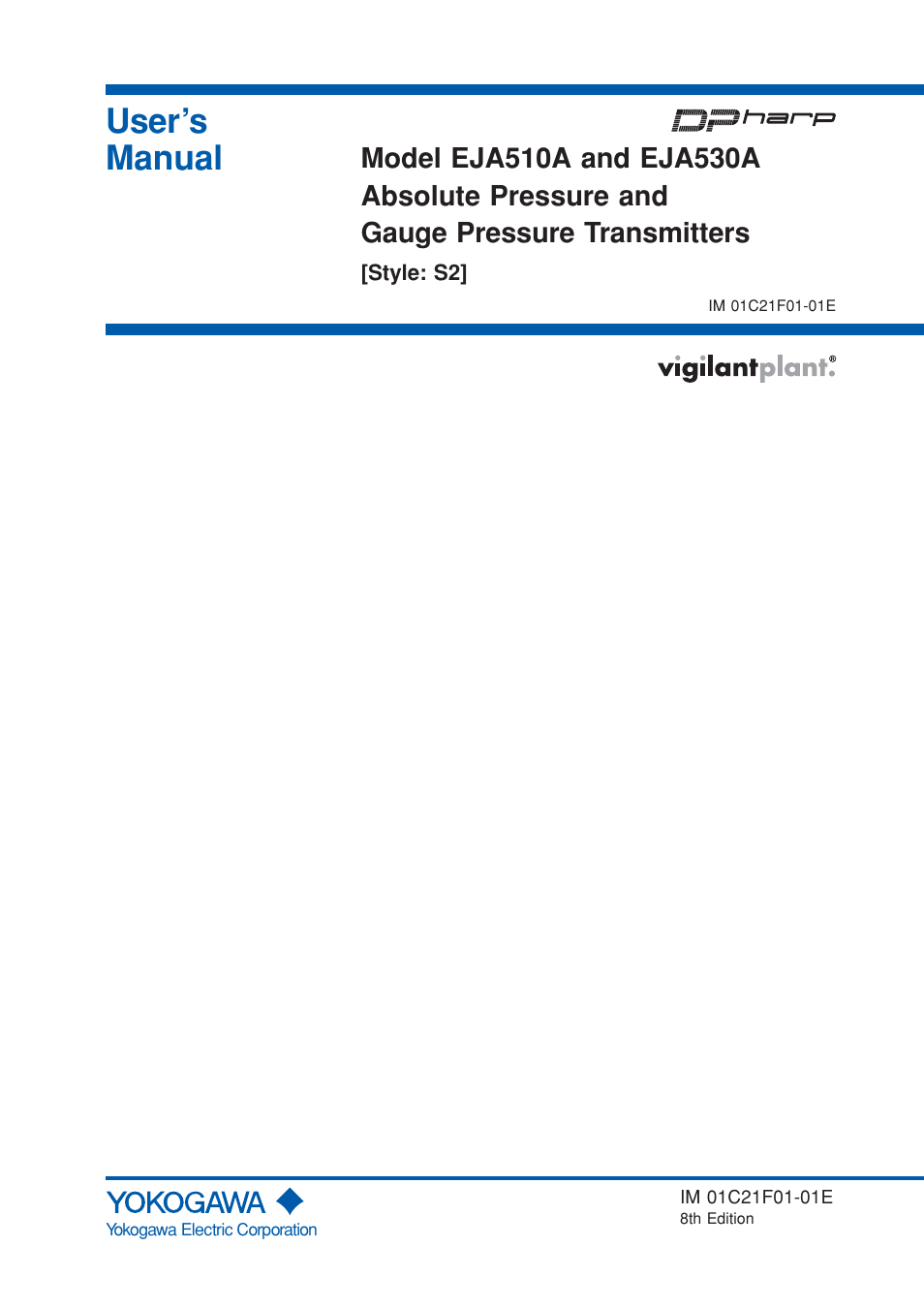 Yokogawa EJA530A User Manual | 67 pages