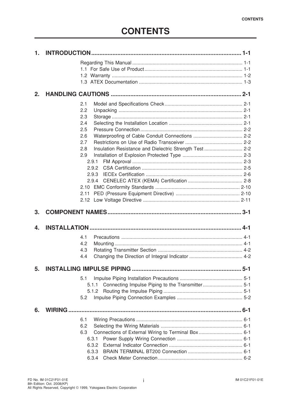 Yokogawa EJA530A User Manual | Page 2 / 67
