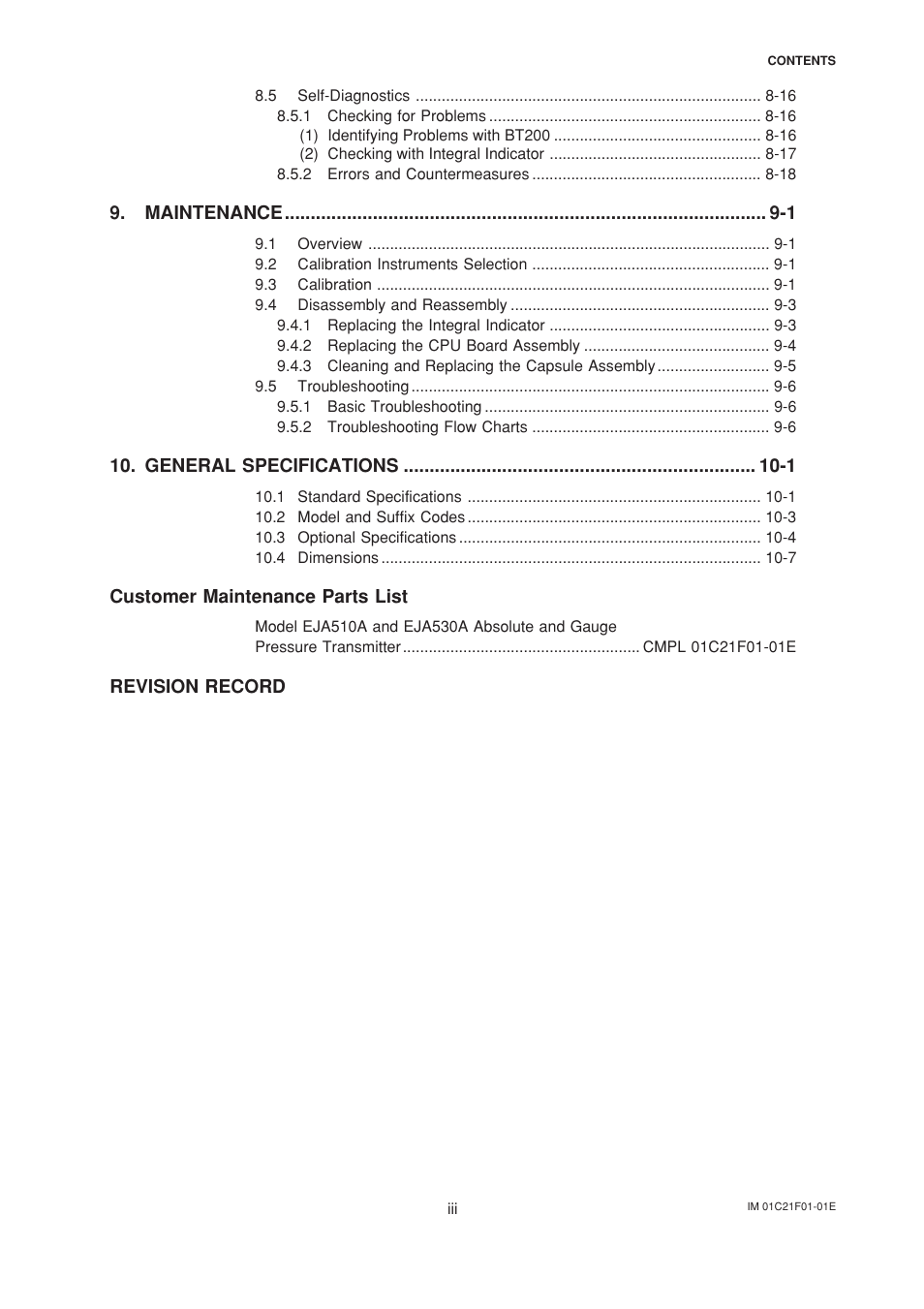 Yokogawa EJA530A User Manual | Page 4 / 67