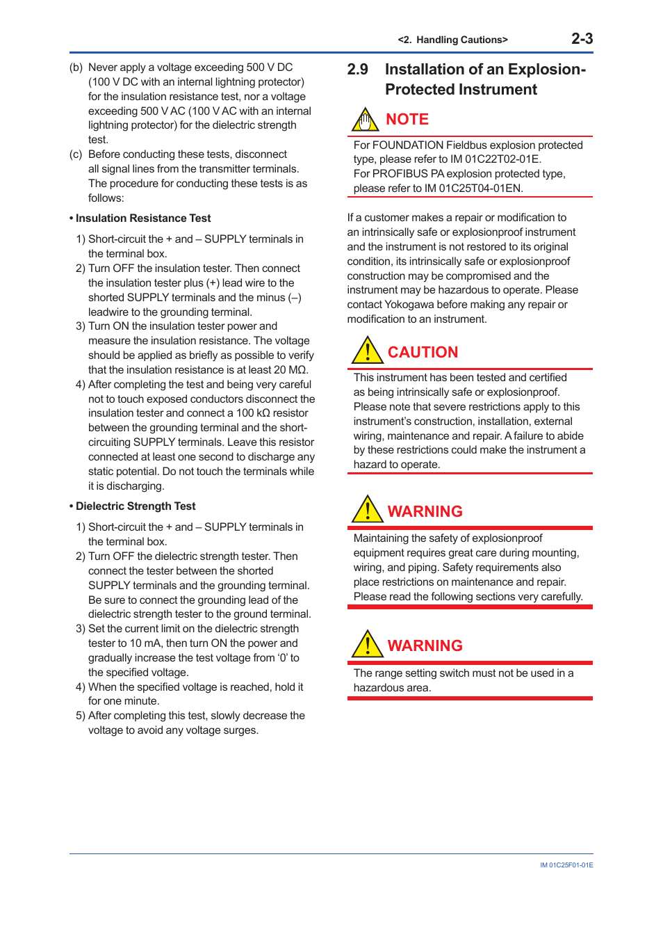 Caution, Warning | Yokogawa EJA530E User Manual | Page 10 / 52