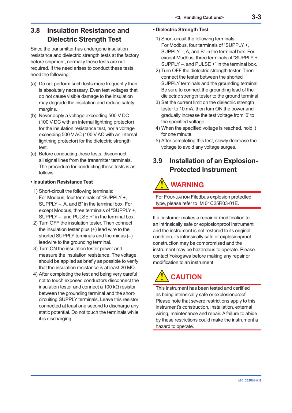 Caution | Yokogawa EJX930A User Manual | Page 20 / 83