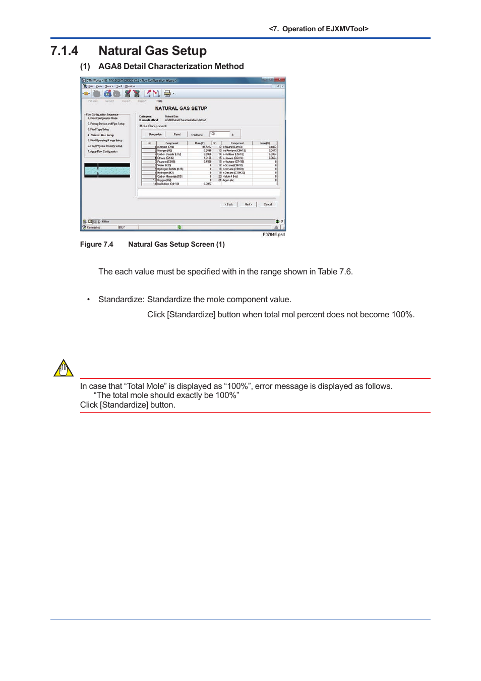 4 natural gas setup, Natural gas setup -7 | Yokogawa EJX930A User Manual | Page 100 / 163